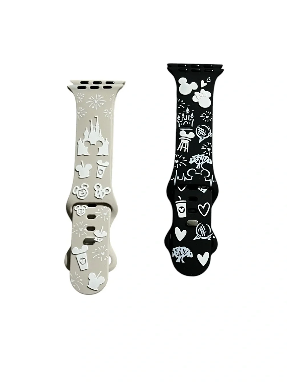 NWT Cartoon Strap for Apple Watch Silicone -Black and Gray 38mm-40mm